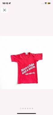 Vintage kids 1970s Coca-Cola Have a Coke and a Smile Single Stitch T-Shirt Small